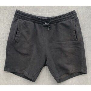H&M Athletic Shorts Men's XL Black Regular Fit Coupe Standard Drawstring